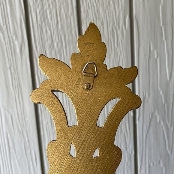 Vintage Syroco Ornate Wall Clock Gold Leaf Baroque Rococo Hollywood Regency - Picture 10 of 11